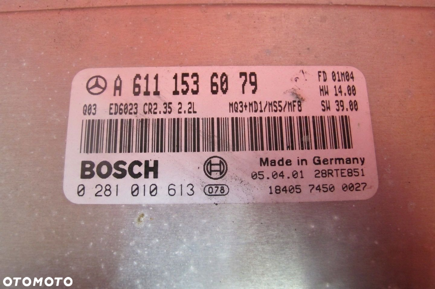 MERCEDES SPRINTER W902 00-06 2.2 CDI 611987 STEROWNIK KOMPUTER A6111536079 - 2
