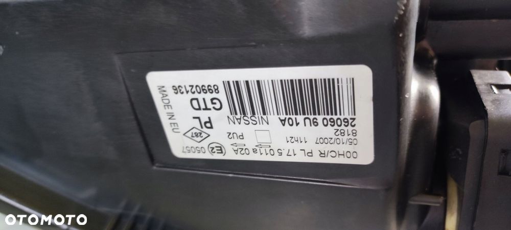reflektor lampa lewa lewy prawa prawy przód NISSAN NOTE E11 2006-2008 EURO - 6