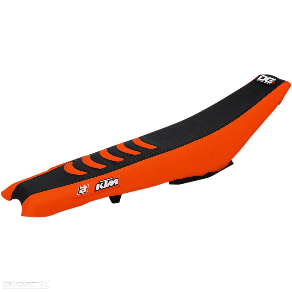 capa de assento blackbird tripla aderencia laranja/preta ktm - 1