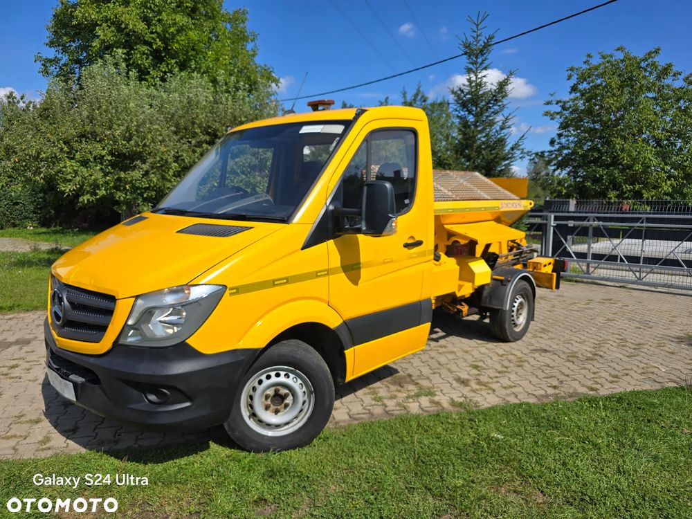 Mercedes-Benz Sprinter 313CDi Solarka Piaskarka Posypywarka Hydraulika rozrzutnik ECON Specjalny komunalny Schmidt gritter salt spreader pługopiaskarka ASR Tempomat Zimowy Komunalny - 7