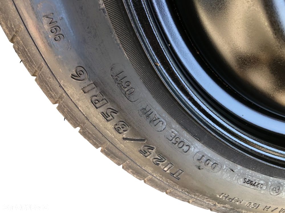 Koło Zapasowe Dojazdowe 125/85 R16 5x108 63,4MM Ford Focus MK3 Volvo - Gwarancja Wysyłka - 5