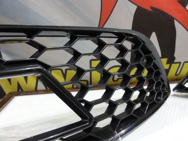 Grelhas faróis nevoeiro Audi A4 B8 11-15 RS LOOK preto brilhante - 5