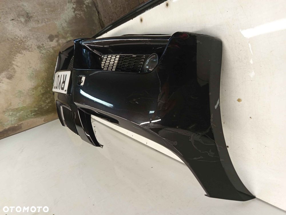 ^ ZDERZAK PRZÓD PRZEDNI BMW E90 E91 M PAKIET ///M SCHWARZ 2 CZARNY HALOGENY - 2