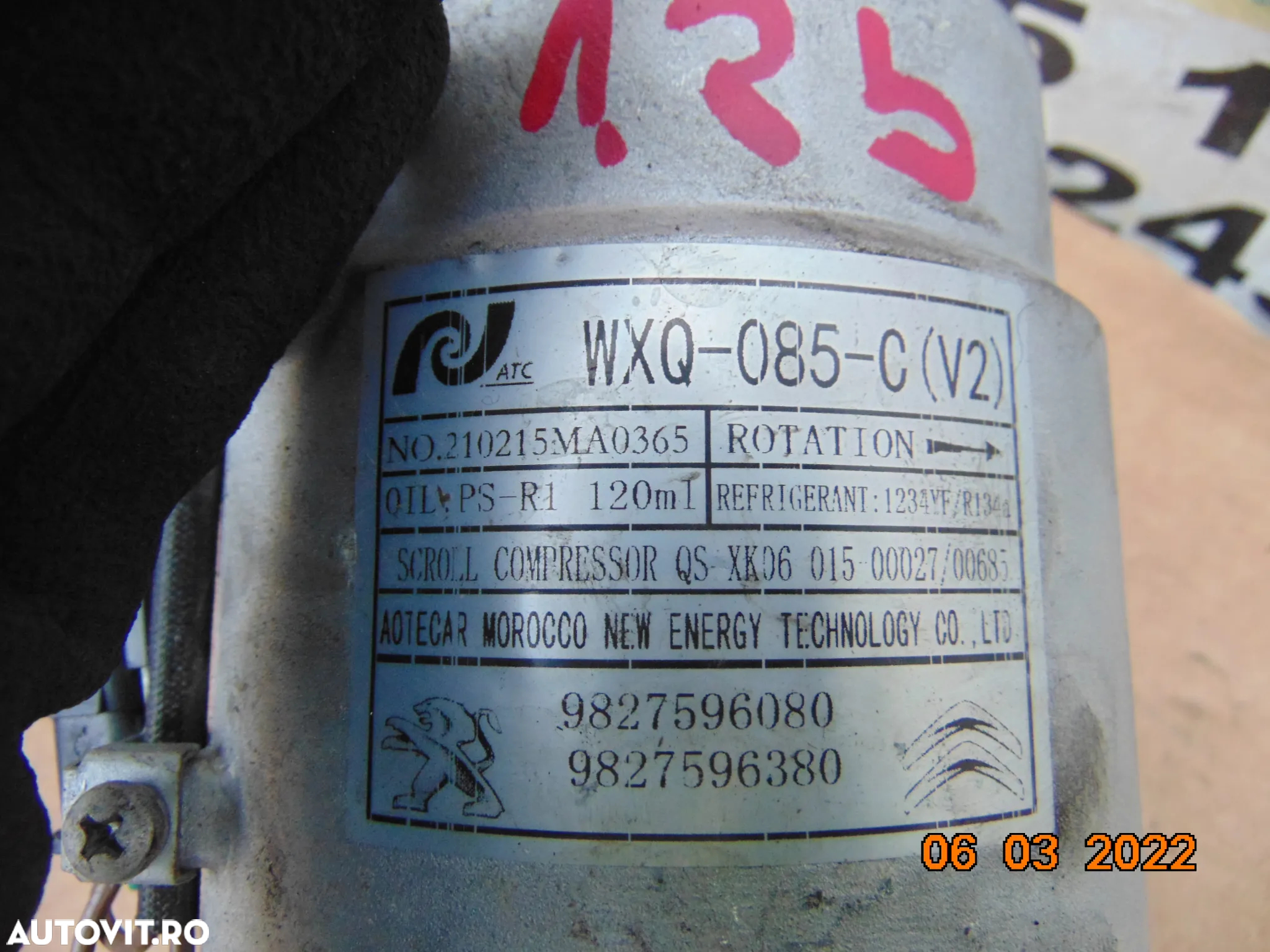 Compresor clima Opel Crossland grandland corsa F Mokka 1.2 1.4 peugeot 2008 2007 3008 208 308 partn - 5
