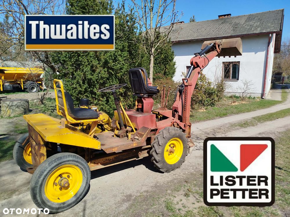 Thwaites JCB Thwaites Tusker digger Prosta Minikoparka kołowa wywrot Koliba wozidło zmienny osprzęt diesel 2 cylindry ładny stan 1,5tony 3 biegi import UE Film - 1
