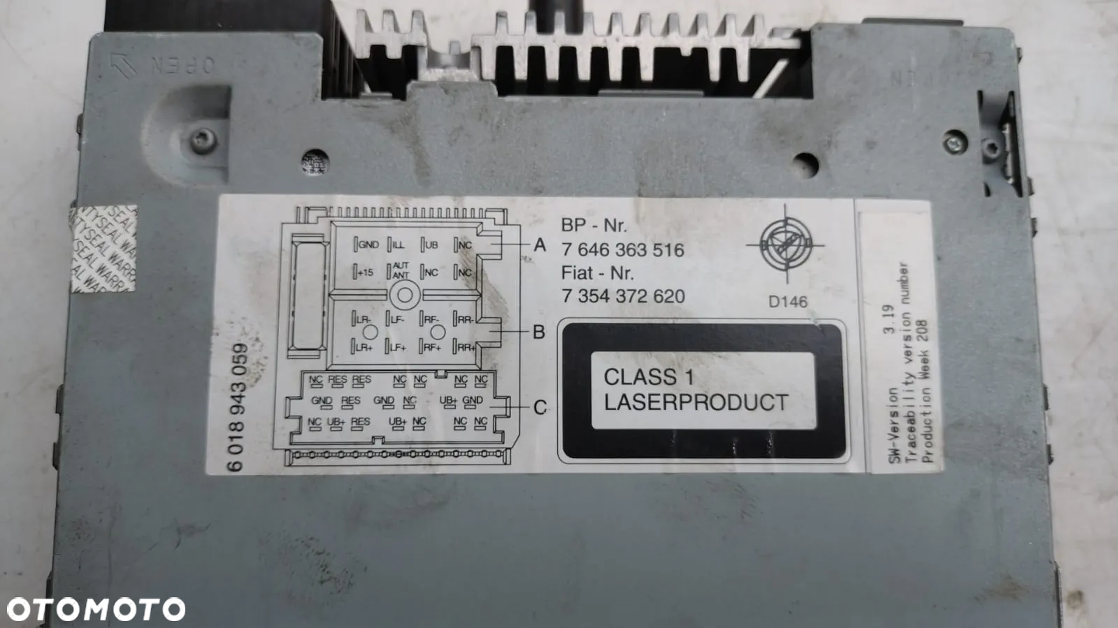RADIO FIAT DOBLO 00-10 7354372620 NO V224/261 - 4