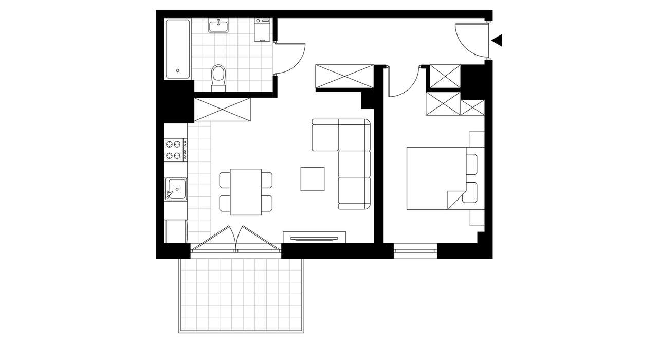 Taczaka 5 | apartament 2-pok. z widokiem na zielony dziedziniec | 50 - Pełny obrazek: 4/24
