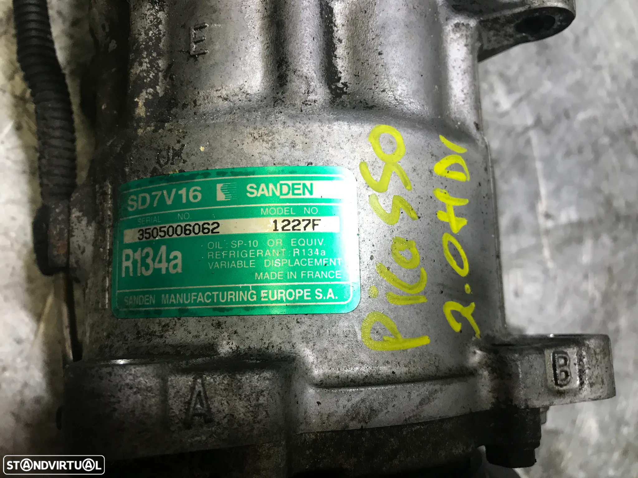 COMPRESSOR AC CITROEN BERLINGO / XSARA PICASSO 1.9D 2.0HDI SD7V16 1240 1227F - 6