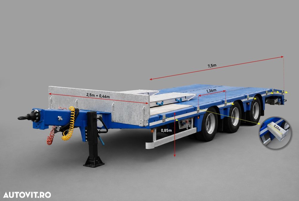 Faymonville MAXTRAILER REMORCA 7,5 M / LĂȚIRE / MTA: 26 TONE / PUNȚĂ DE DIRECȚIE / - - 2