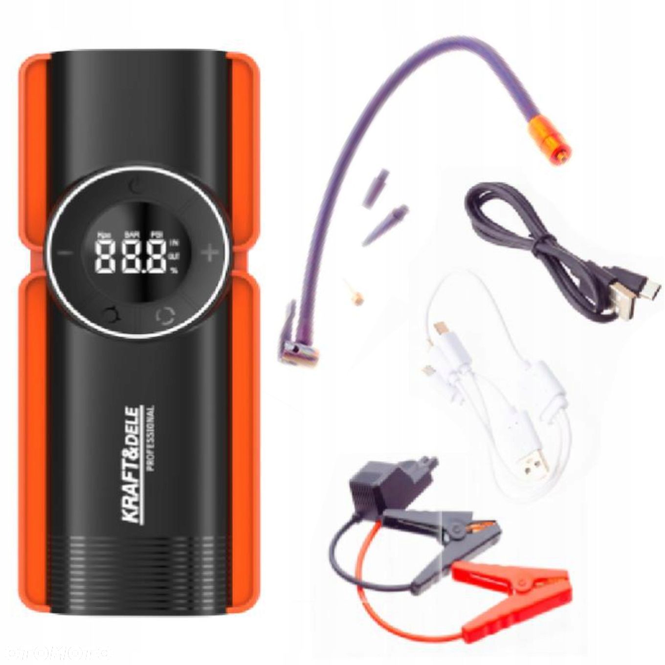 KraftDele URZĄDZENIE WIELOFUNKCYJNE JUMP STARTER 1200A POWERBANK KD5492 - 1