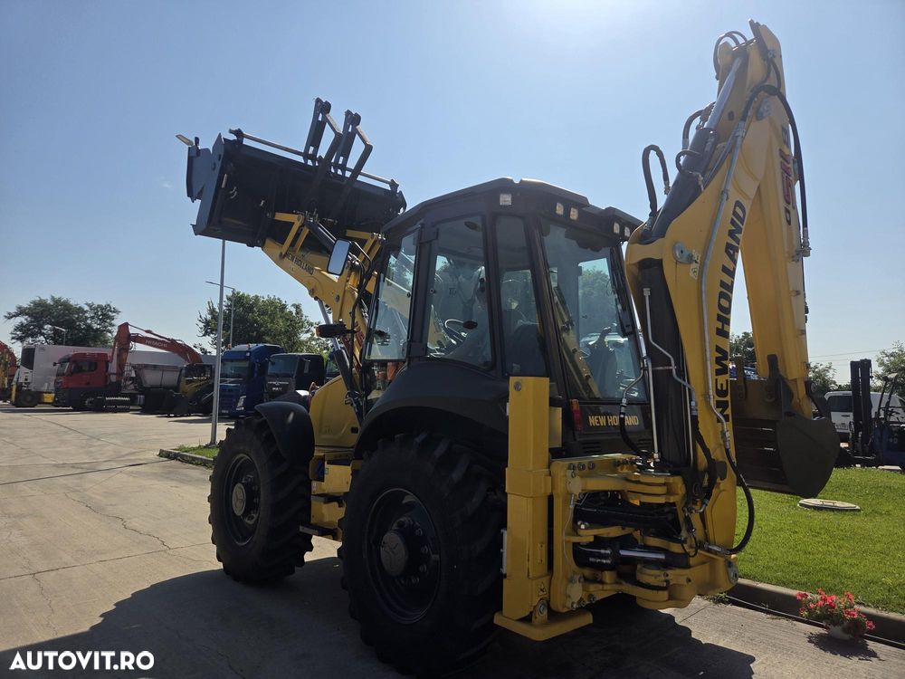 New Holland B115D, NOU, ROTI EGALE, 10t, FULL OPTION, motor 120CP, brat excv extensibil cu inst picon, cupa multifunctioinala 4x1, aer conditionat, masa operationala 10tone, cutie AUTOMATA POWERSHIFT, JOYSTICKURI, posibilitate leasing 5 ani-PROMOTIE 88.900 EUR - 14