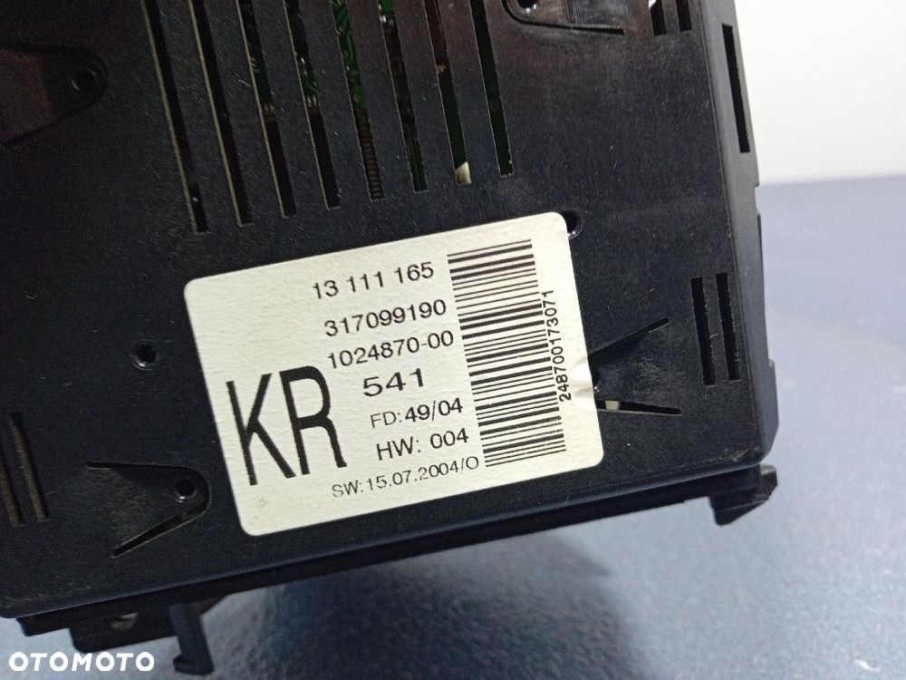 OPEL ASTRA III H RADIO CD30 MP3 WYŚWIETLACZ KOMPLET 13154304 - 15