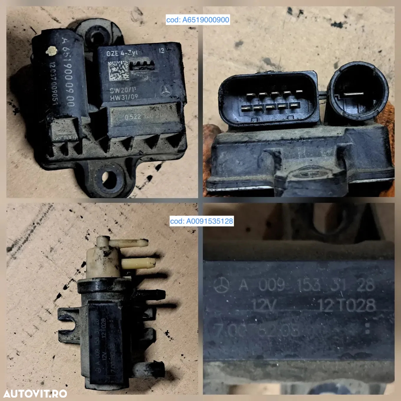 Suport accesorii galerie evacuare  rezervor vacuum rola intinzatoare  furtun turbina tubulatura intercooler conducta egr joja ulei instalatie electrica motor m ercedes w204 w212 om651 180cdi 220cdi 250cdi - 6