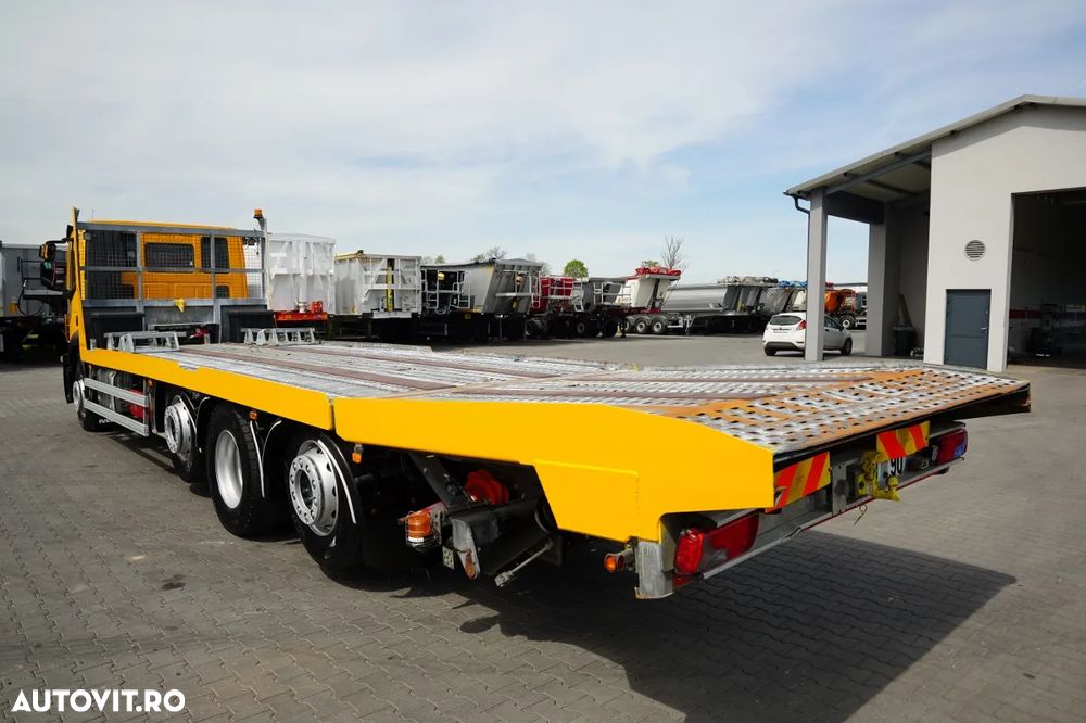DAF STRALIS 420 / 8X4 / AUTOTURISM CAMION / PLATFORMĂ 10 M / ROTIERE HIDRAULICE / 2 AXE DE RIDICARE ȘI DIRECȚIE / COMPLET AIRMATIC / CAMERĂ / - 18