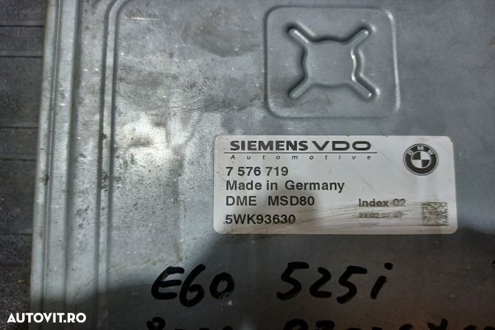 Calculator motor ECU 7576719 7576719 BMW Seria 5 E60/E61 [2003 - 2007 - 3