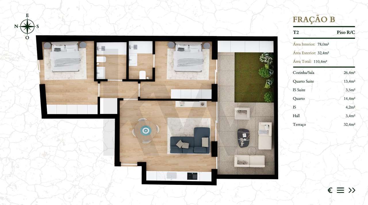 Apartamento T2 Novo centro Aveiro - Grande imagem: 3/14