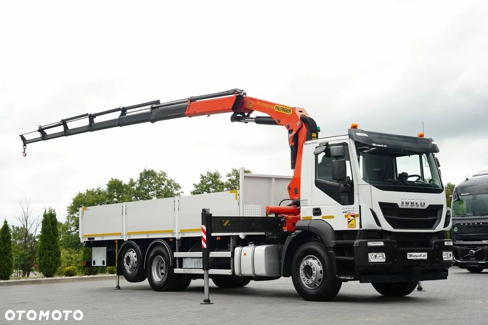 Iveco STRALIS 420 / 6x2 / SKRZYNIOWY - 7,1 M / HDS PALFINGER PK- 23001- EH E- 17 M / MAX UDŹWIG 5 600 KG / OŚ PODNOSZONA I SKRĘTNA / EURO 6 - 8