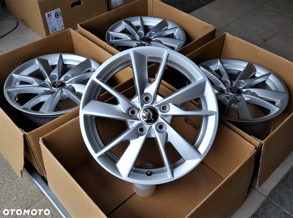 Alufelgi 16 5x112 Skoda Octavia Superb Yeti Karoq Nowe Oryginalne ! 218# - 2