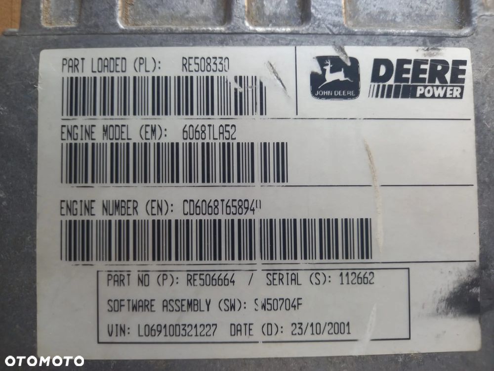 Komputer sterownik silnika L4 RE506664 John Deere 6910 - 2