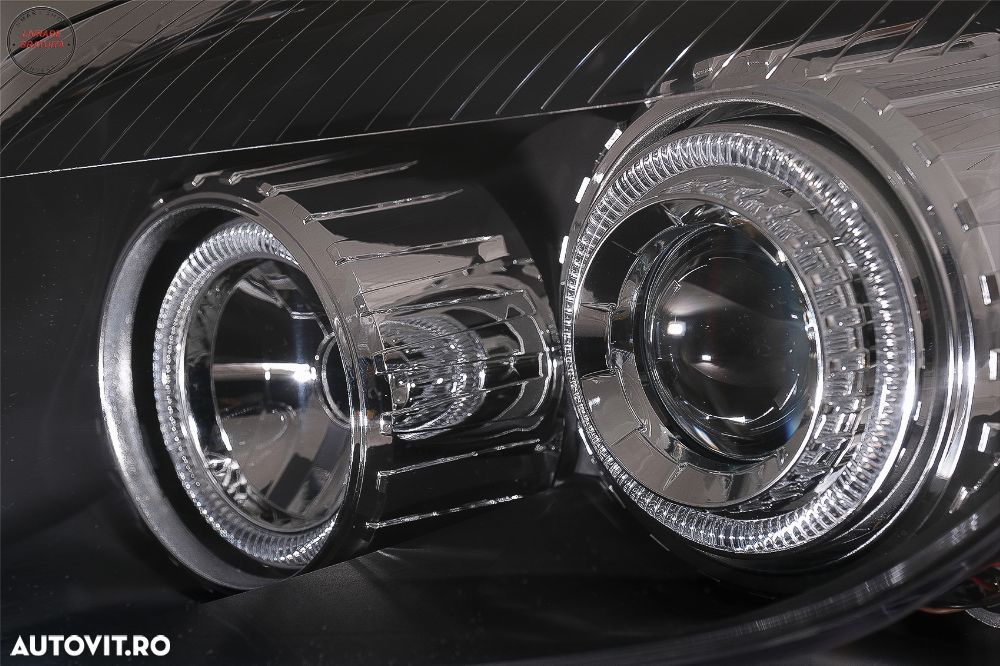 Faruri Opel Astra H (03.2004-2009) Angel Eyes Negru- livrare gratuita - 10