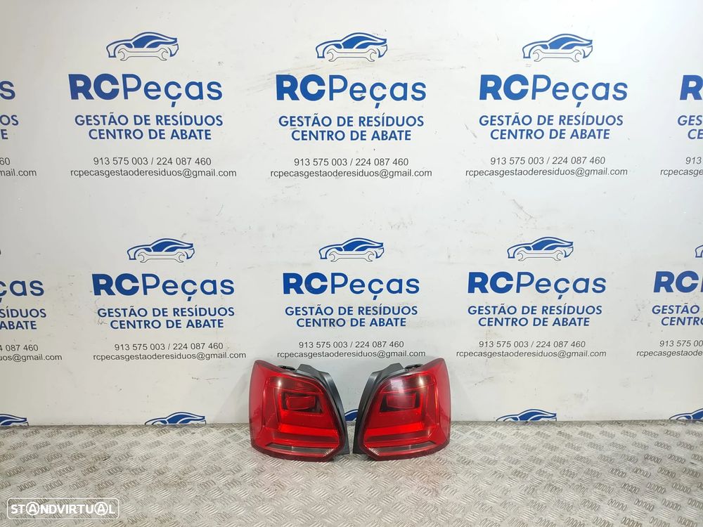 Farolins traseiros trás direito esquerdo originais VW Volkswagen Polo 5 V 6R 6C Facelift de 2014 a 2018 - 9