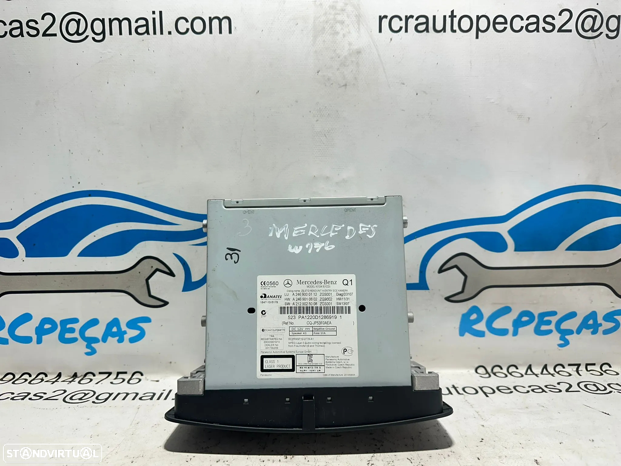 .Auto Radio Ecrã GPS Camera Headunit Original Mercedes Benz Classe A W176 2012 - 2018 - 6