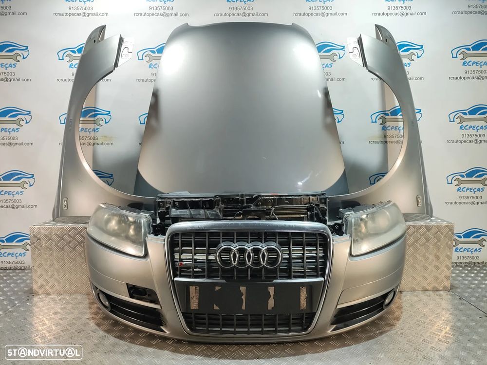 FRENTE COMPLETA AUDI A6 C6 SLINE S-LINE CAPOT PARACHOQUES GUARDA-LAMAS OTICAS RADIADOR VENTILADOR FRENTE FIBRA REFORÇO - 1