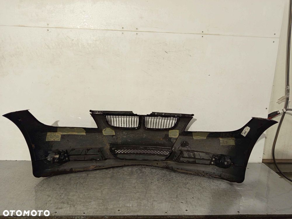 + ZDERZAK PRZÓD PRZEDNI BMW E90 E91 SCHWARZ II 2 CZARNY HALOGENY - 5