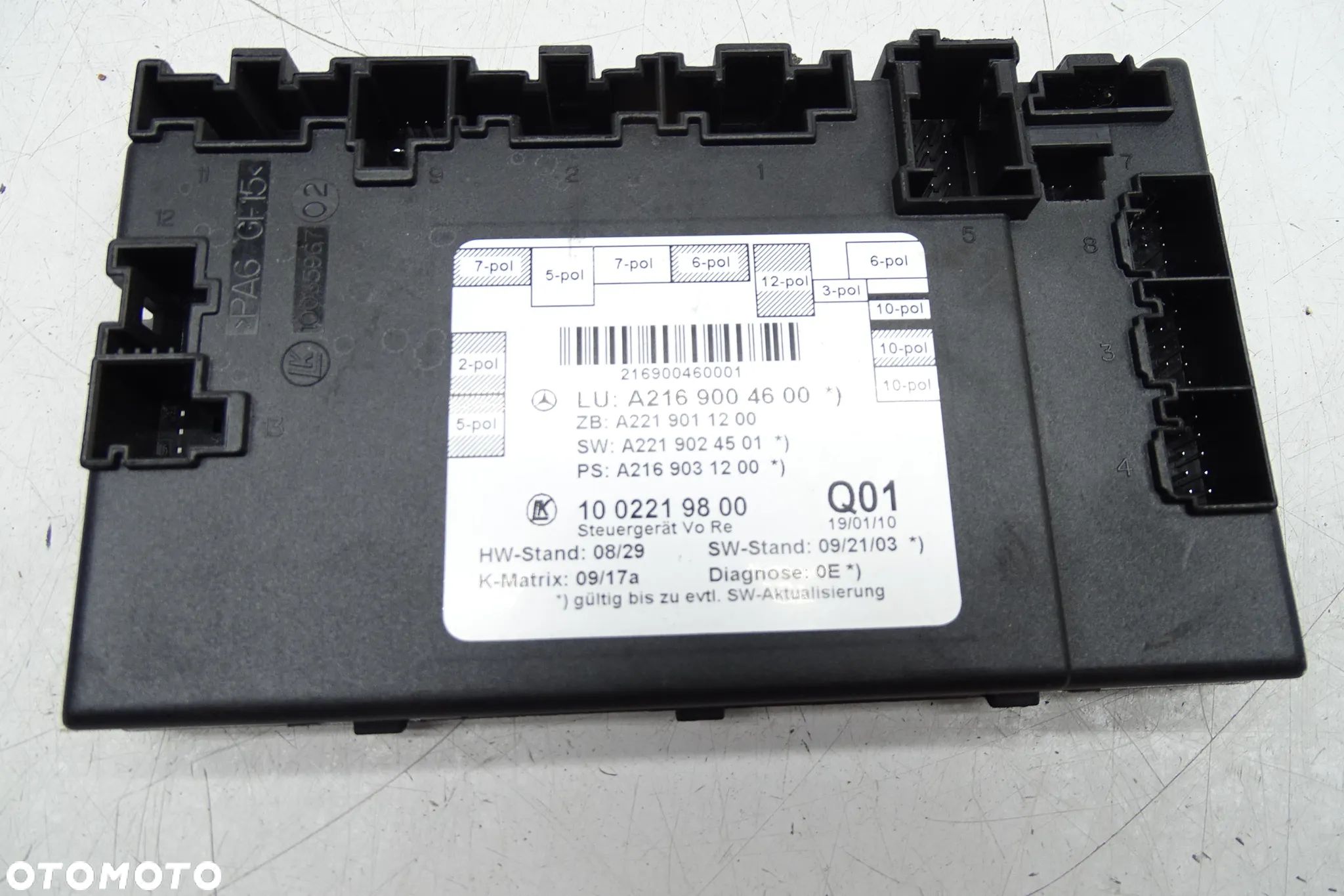 Mercedes W216 Modul Sterownik Drzwi Prawy Przod A2169004600 - 1