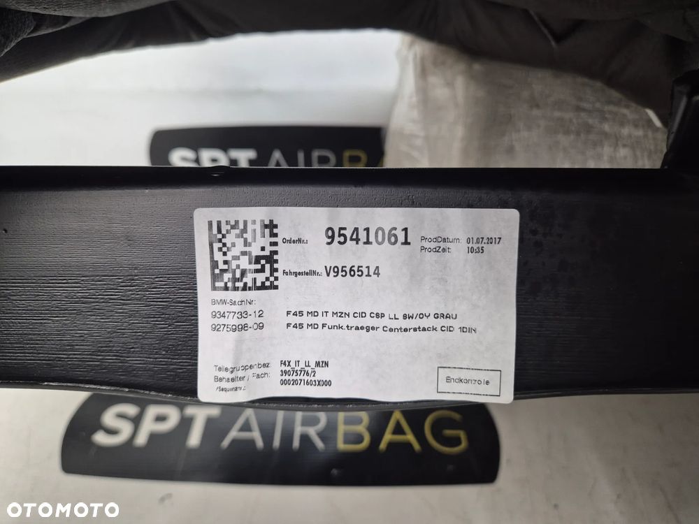 BMW 2 F45 F46 GRAN TOURER ACTIVE TOURER DESKA ROZDZIELCZA CZARNO BEŻOWA CZARNA NITKA KONSOLA KOKPIT PULPIT PODUSZKI AIRBAG AIR BAG PASY KIT SET - 12