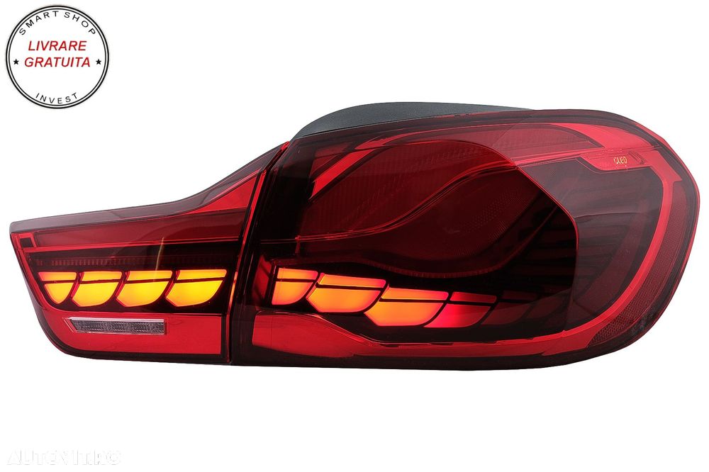 Stopuri OLED BMW Seria 4 F32 F33 F36 M4 F82 F83 (2013-03.2019) Rosu cu Semnal Dina- livrare gratuita - 4