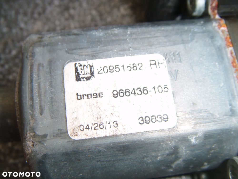 pel astra J 5d 13r mechanizm szyby prawy przód z silnikiem 13350759 - 4