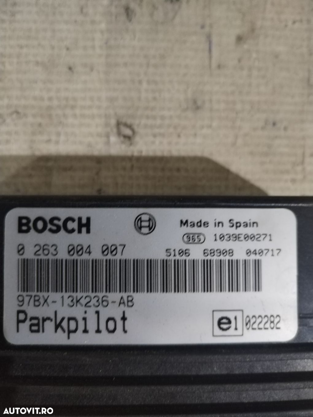 Modul, calculator senzori parcare Ford Fiesta, 2002, 2003, 2004, 2005, 2006, 2007, 2008, cod origine OE 97BX-13K236-AB. - 4