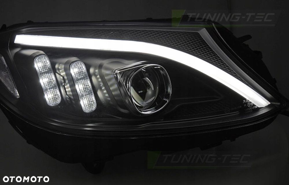 Reflektor Lampa kpl Diody Soczewka Clear Black Mercedes C-klasa w 205 14-18 - 3