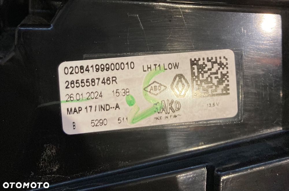 RENAULT CAPTUR 2 II LAMPA TYLNA LEWA W BŁOTNIK BŁOTNIKA LEWY TYŁ TYLNIA LEWA 265558746R - 8