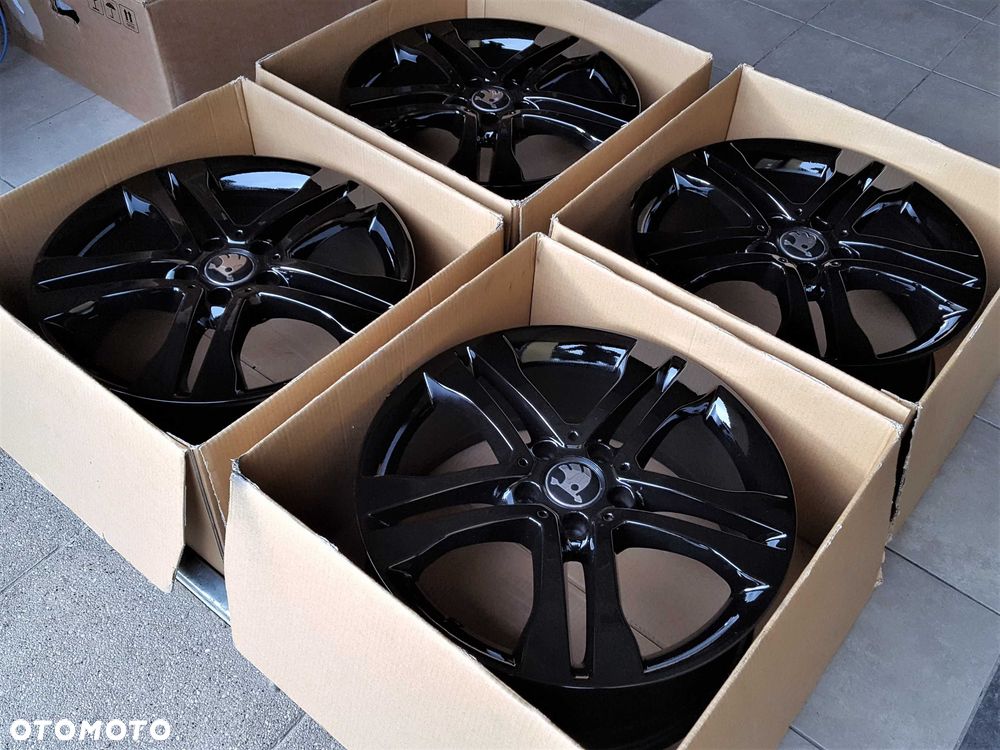 Alufelgi 18 5x112 Skoda Octavia Superb Yeti Karoq Kodiaq Czarne ! 603# - 5