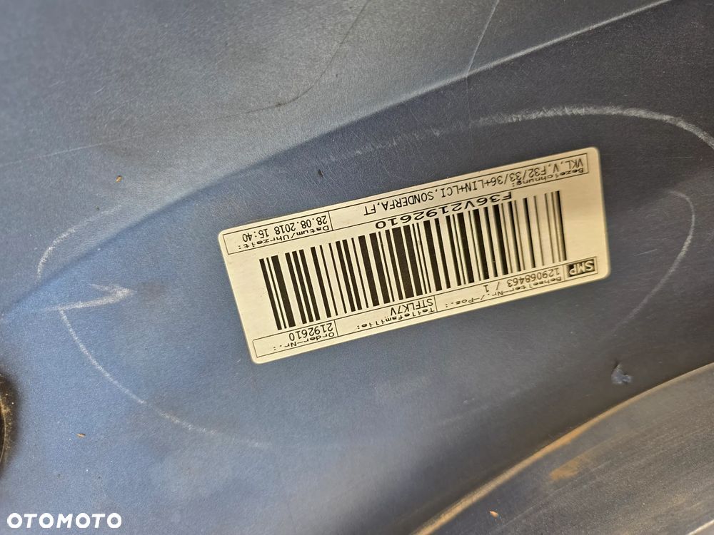 BMW 4 F32 / F33 / F36 LIFT LUXURY SPORT ZDERZAK PRZEDNI PRZÓD NA 4xPDC KOLOR ESTORILBLAU NIEBIESKI METALIK NR 51117294651 / 7294651 NR AUKCJI NZ2079 - 39