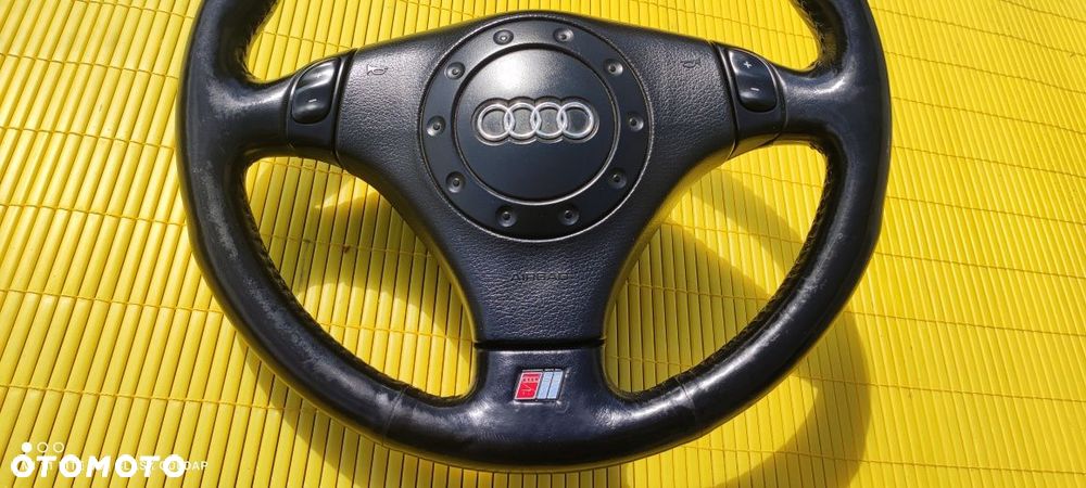 Kierownica Trójramienna Ładna Czarna Audi S6 4.2 Q 340 KW 2000 rok - 3