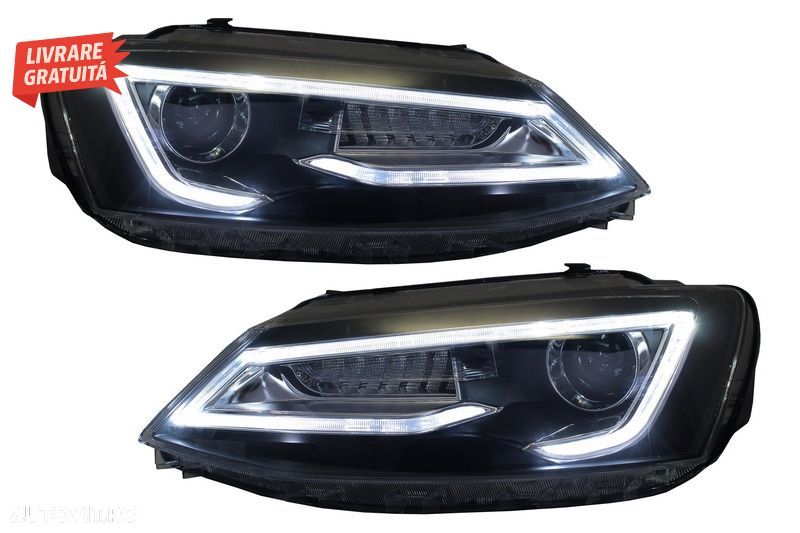 Faruri LED DRL VW Jetta Mk6 VI Non GLI (2011-2017) Semnal Dinamic Secvential Demon- livrare gratuita - 6