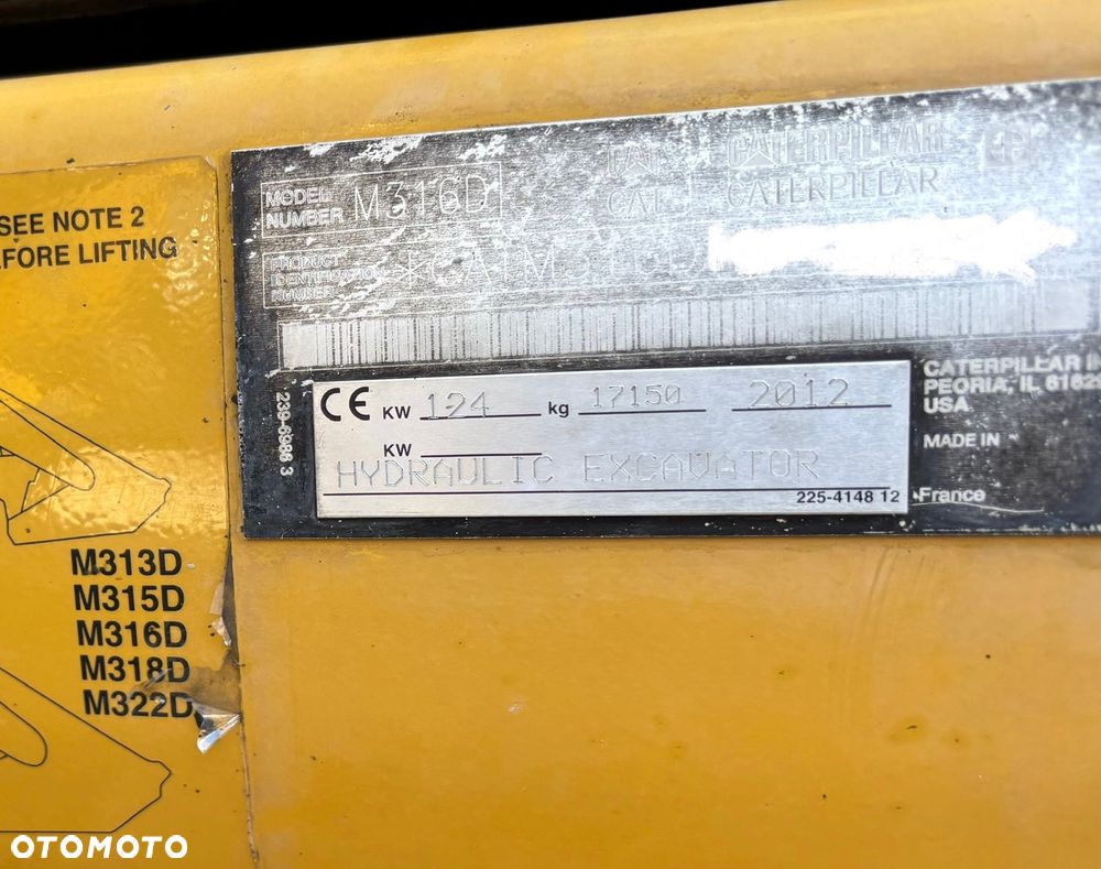 Caterpillar Koparka kołowa CAT 316D rok 2012 silnik 6 C6.6, 13mtg Zeppelin Germany - 27