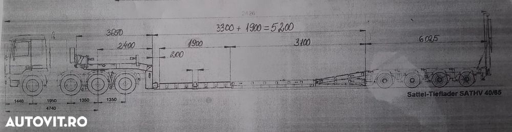 Langendorf Trailer-Tiefbett, 4 Axe, 59 to, extensie, TOP !!! - 27