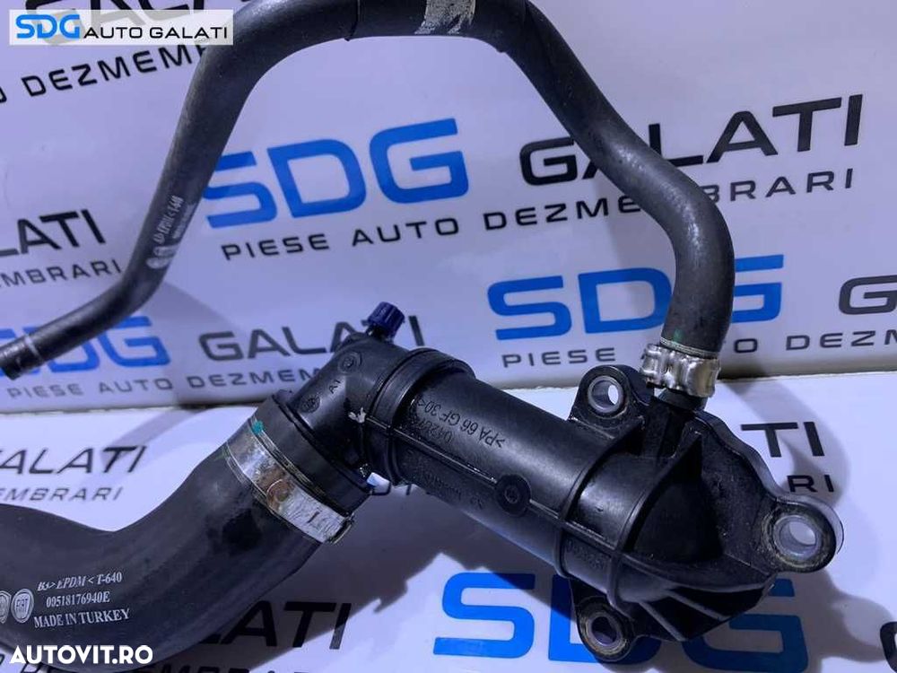 Suport Carcasa Termostat cu Furtun Furtune Apa Racitor Gaze Suport EGR Fiat Doblo 1.6 JTD Multijet 2009 - Prezent - 4
