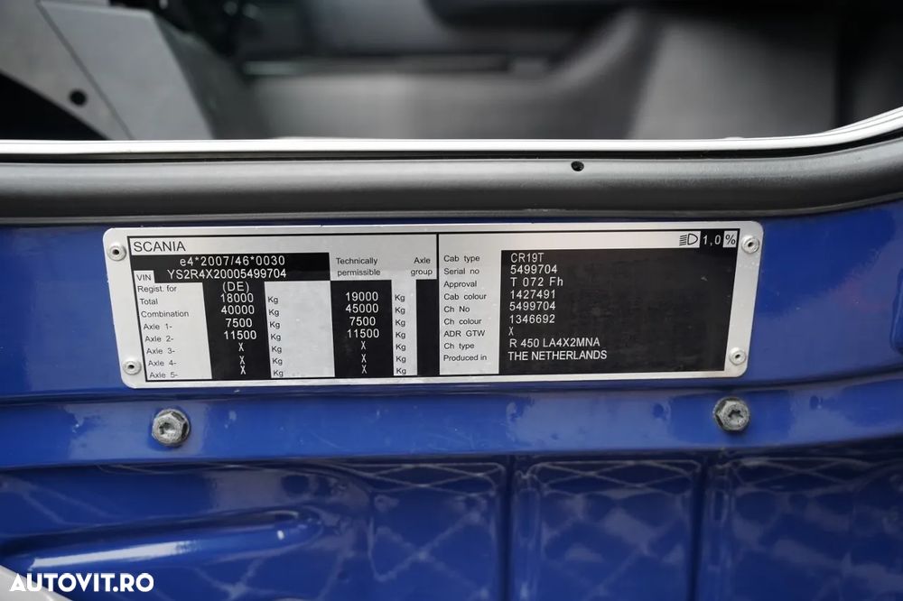 Scania R 450 / TOPLINE / RETARDER / AER CONDIȚIONAT DE STAȚIONARE / EURO 6 - 37