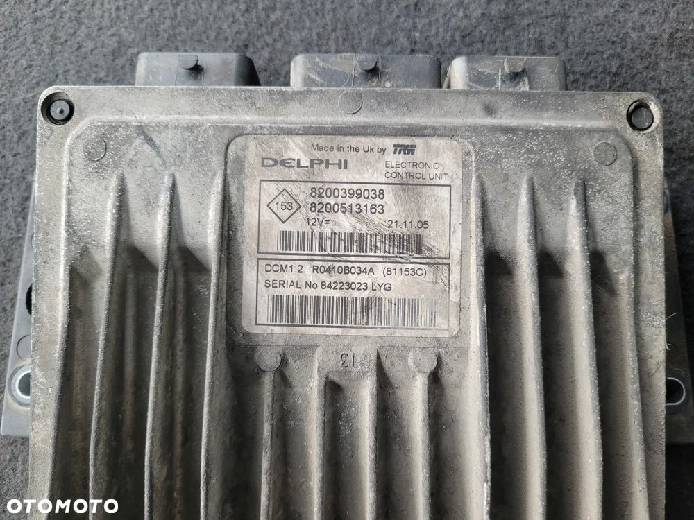 Zestaw startowy komputer 820039903 moduł BCM 8200343734 pilot Renault Clio 3 1,5 DCI - 2