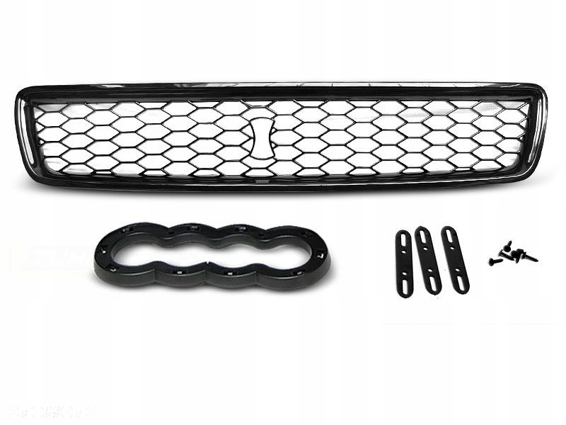 Atrapa Grill Kratka S4 RS4 look Black Czarna Tuning Audi A4 b5 8d 1994-2001 - 2