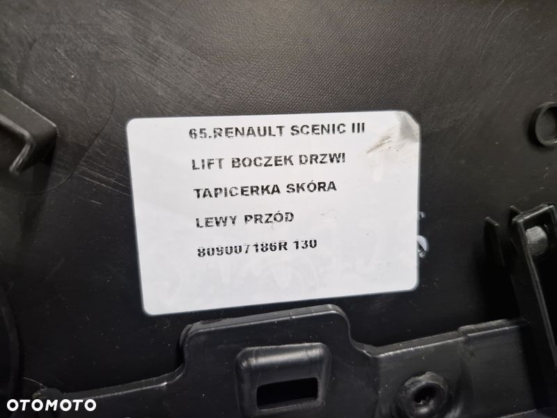 SCENIC 3 III LIFT BOCZEK DRZWI SKÓRA LEWY PRZÓD TAPICERKA LEWA 809007186R - 8