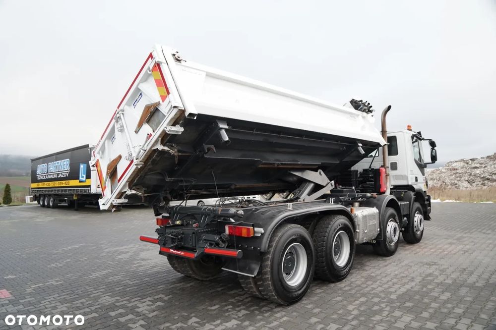 Iveco TRAKKER 450 / 8x4 / WYWROTKA / HYDROBURTA / BORDMATIC / EURO 6 / - 8