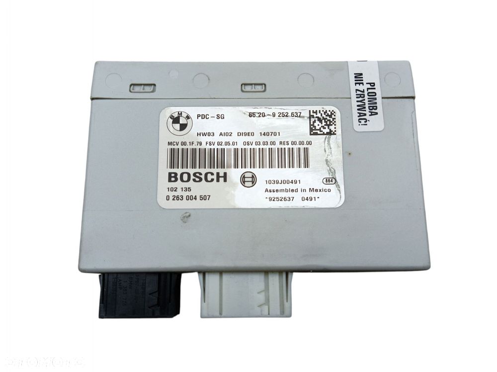 STEROWNIK MODUŁ PDC CZUJNIKÓW BMW X1 E84 LIFT 9252637 - 2
