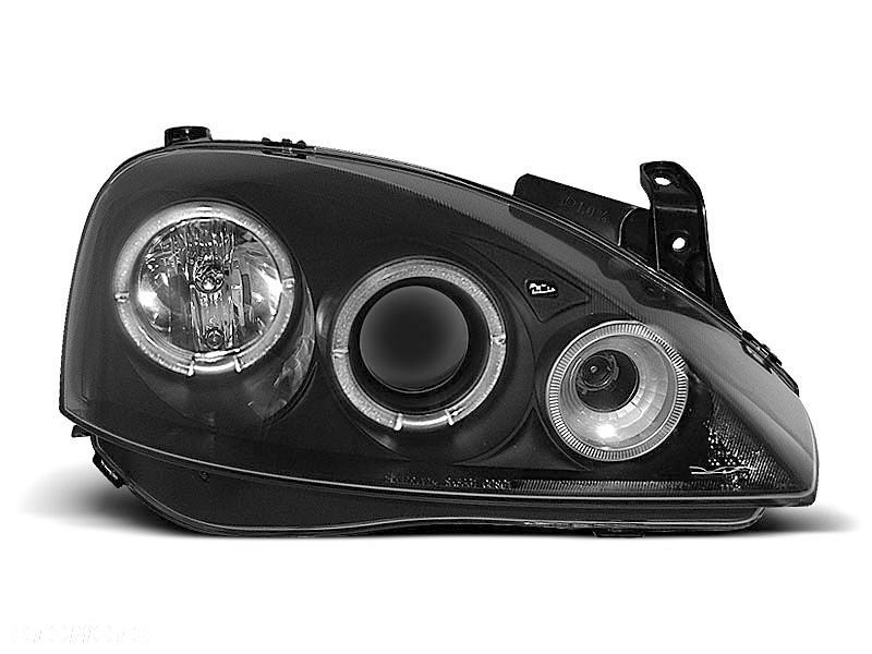 LAMPY OPEL CORSA C 00-06 RINGI BLACK - 1