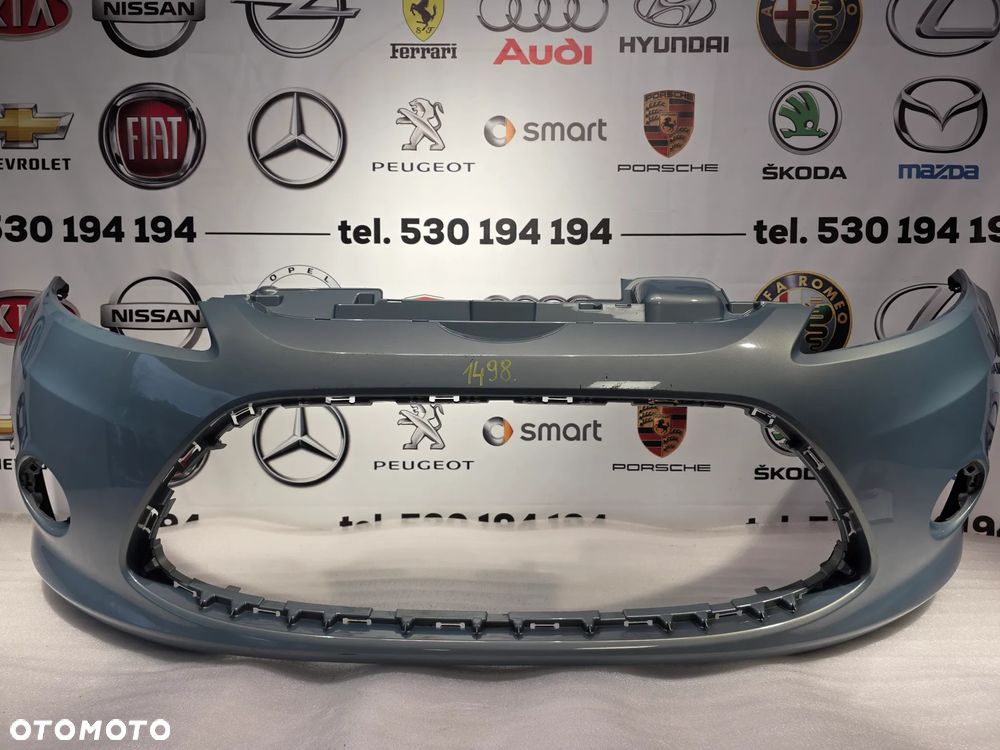 FORD FIESTA MK7 07-11 ŁADNY ZDERZAK PRZEDNI PRZÓD , KOLOR BLĘKITNY METALIK , NA HALOGENY , NR 8A61-17K819 / 8161-17757-B , NR AUKCJI NZ1498